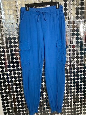 Blanco Blue Cargo Jogger Track Pants
